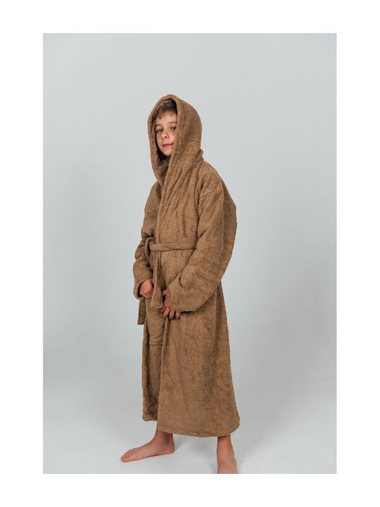 Belotex Halat de Baie pentru Copii Brown cu Glugă