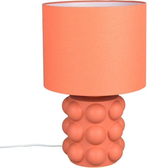 Trio Lighting Настолна лампа за Цокъл E27 с Оранжев Абажур и Основа