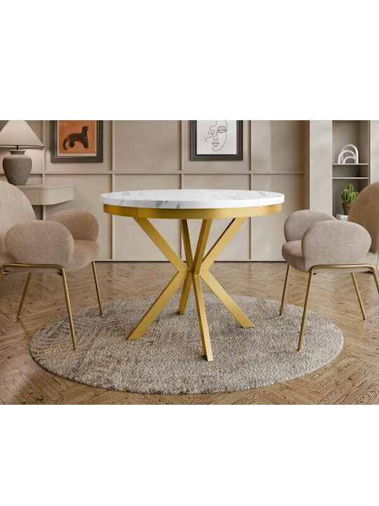 Oswego 157 Rund Tisch Speisesaal Holz White Mar...