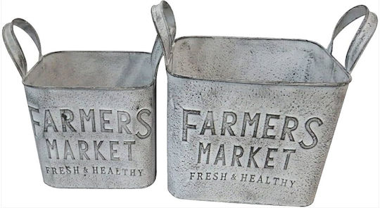 Artekko Plant Pot Metal White