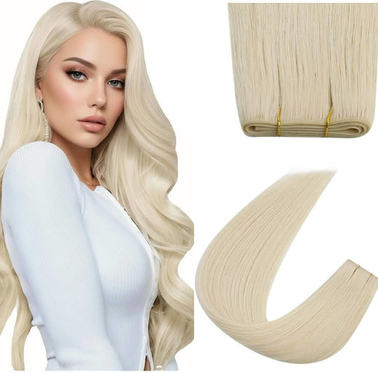 Haarteile Invisible Genius Menschliche Haare Blonde Platin No 60