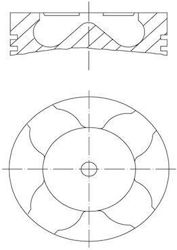 Piston Mahle 081 Pi 00103 000 Piston Mahle 081 Pi 00103 000