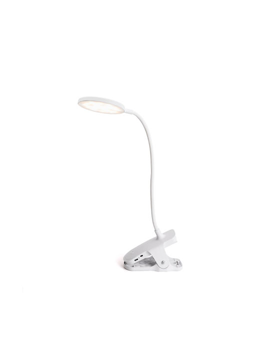Weidasi Rechargeable LED Office Lamp with Flexible Arm and Clip in White Color Weidasi Rechargeable LED Office Lamp with Flexible Arm and Clip in White Color