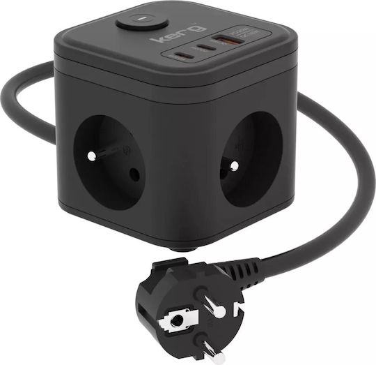 Steckdosenleiste 3 Positionen mit Kabel 1.5m
