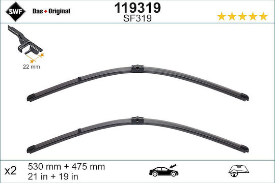SWF Set Ștergătoare Auto Față 530mm/475mm