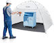 Portable Paint Booth Vevor Paint Booth Station 32930 X 2300 X 1880mm Spray Canopy Built-In Floor Mesh Large Space Paint Booths Spray Oxford Cabinets Chairs Tables