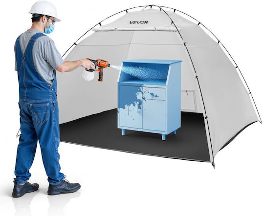 Portable Paint Booth Vevor Paint Booth Station 2950 X 2920 X 2020mm Spray Canopy Integrated Floor Mesh Large Space Paint Booths Spray Oxford Cabinets Chairs Tables