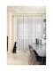 Mattex Fenstervorhang mit Grommets Weiß 140x280cm