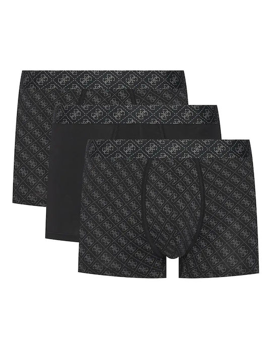 Men's Boxers Black with Patterns 3Pack