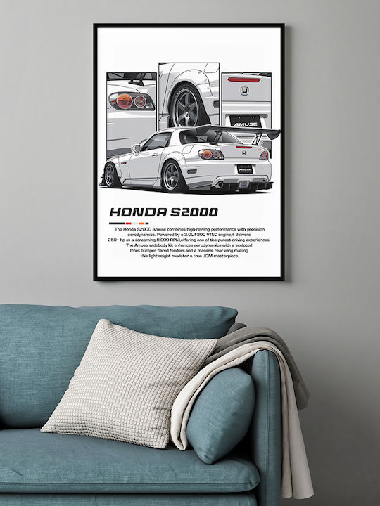Poster Honda S2000 Cr035 30cm X 40cm Κορνίζα Σκ...
