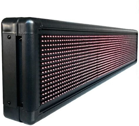 Single-Sided Rolling LED Sign One - Sided Waterproof 100x20cm Red