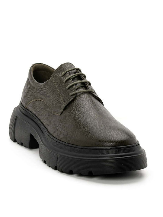 Men's Leather Casual Shoes Green