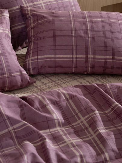 Sunshine Feelings Pillowcase with Envelope Cover Mauve 50×70 50x70cm