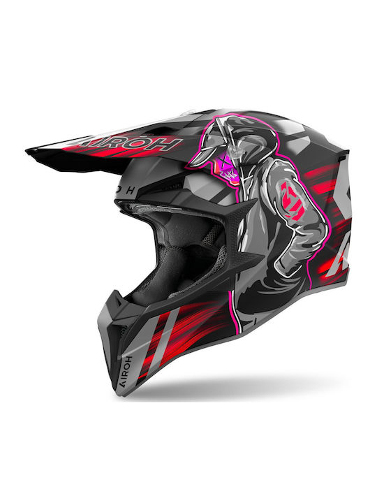 Airoh Wraaap CYBER RED MATT Motorradhelm Motocr...