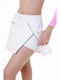 Edge White Tennis Skirt White