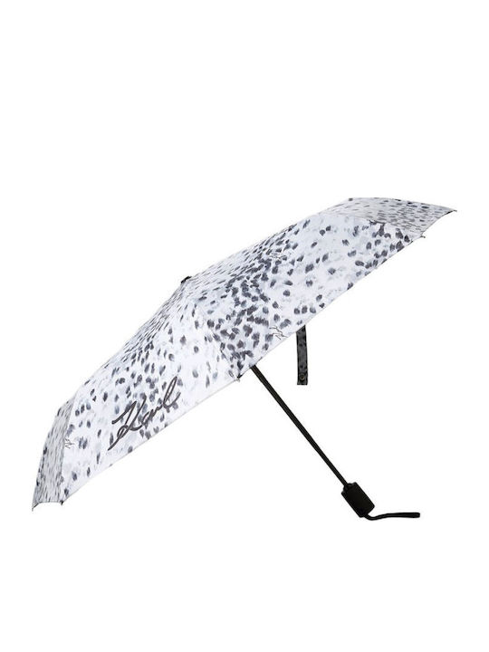 Karl Lagerfeld Regenschirm Kompakt Weiß