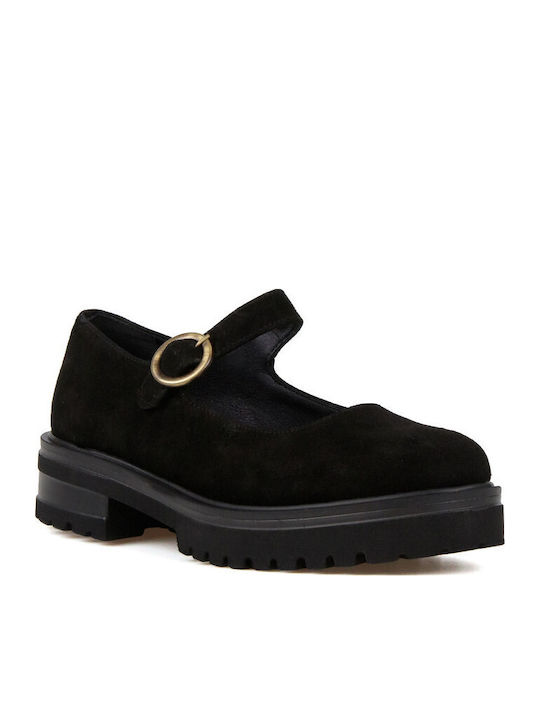 Suede Ballerinas Black