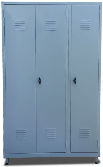 Three-leaf Metallic Galvanized Outdoor Storage Cabinet 170x70x40 cm Three-leaf Metallic Galvanized Outdoor Storage Cabinet 170x70x40 cm
