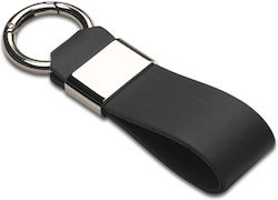 Vnc Black Leather Keychain