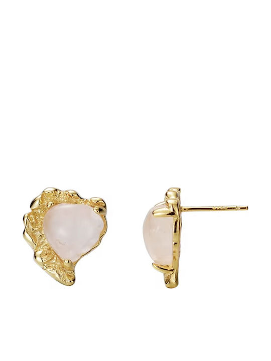 Earrings made of Silver Gold Plated with Stones
