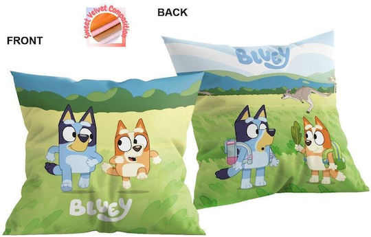 Bluey Παιδικό Διακοσμητικό Μαξιλάρι 38x38εκ.