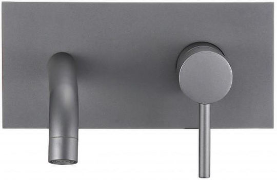Inter Ceramic Set Mixer & Gură Îngropată pentru Lavabo Argintiu 6988354268304