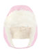 Kinder Mütze Stoff Rosa
