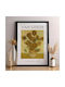 Poster Van Gogh Sunflowers Art006 30cm X 40cm Κορνίζα Σκούρο Φυσικό Ξύλου Καφέ