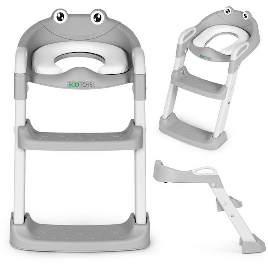 Ecotoys Toddler Toilet Seat Blue With Footrest Handles And Cushion