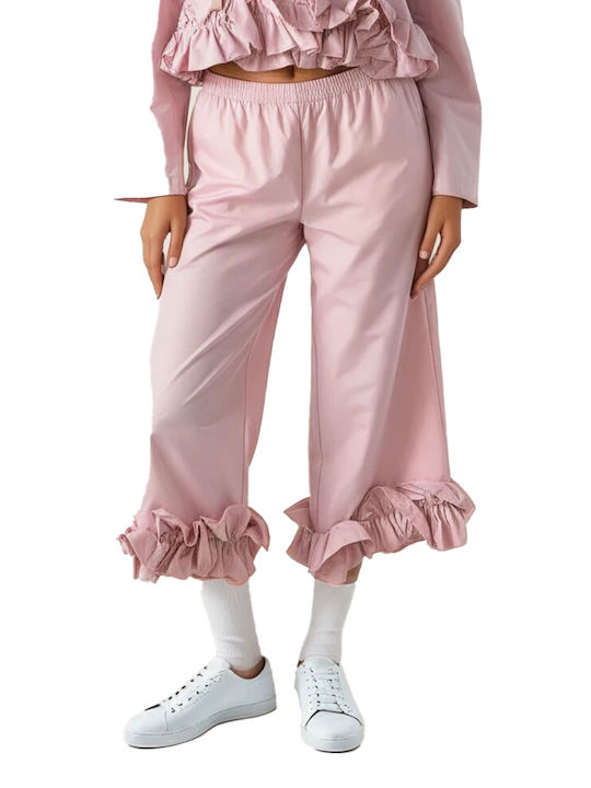 Milkwhite Dama Tesatura Pantaloni Pink