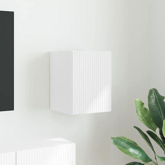 Hängeschrank fürs Wohnzimmer aus Spanplatte Weiß 30x31x40 cm
