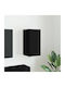 Wall Living Room Cabinet from Particle Board Black 30x31x60cm