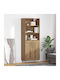 Highboard Bookcase Artisan Artisan Oak 69.5x34x180cm