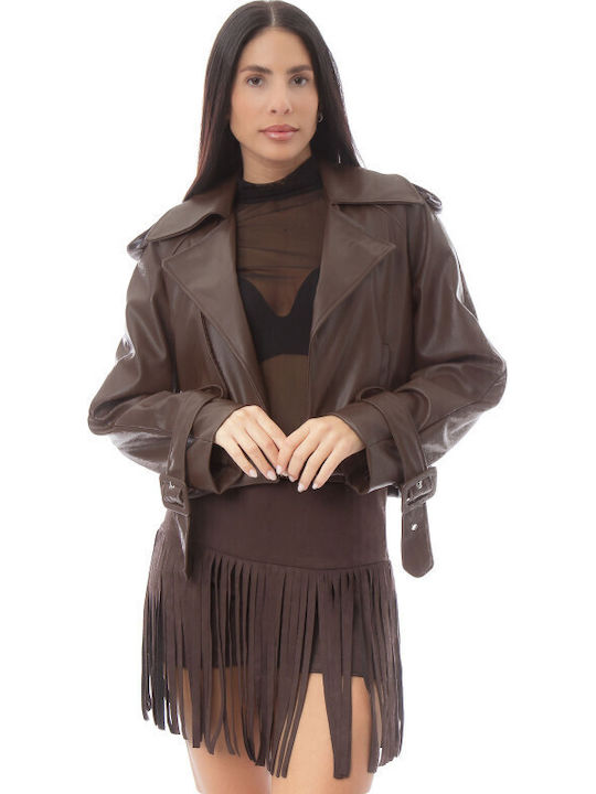 Silia D Jachetă de femei Biker Jacket Brown