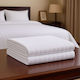 Hotel Damask Bettlaken Angepasst 3 Cm Streifen 240x260cm Weiße
