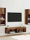 Wohnzimmer TV-Einheit Old Wood mit Vitrine & Beleuchtung L30xB28.5xH30cm