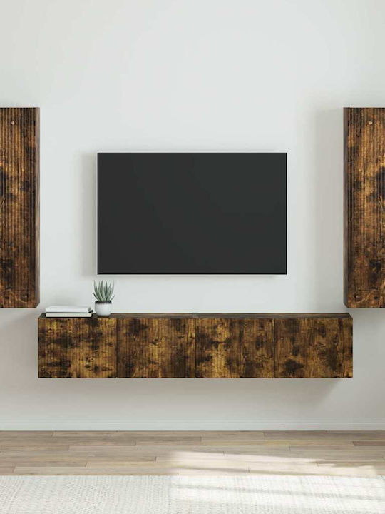 Living Room TV Unit Smoked Oak L30xW31xH100cm