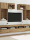 Wohnzimmer TV-Einheit Old Wood mit Beleuchtung L100xB30xH40cm