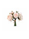 Koart Rosetta Pink Artificial Bouquet Roses Real Touch 21 Cm 6 Pieces