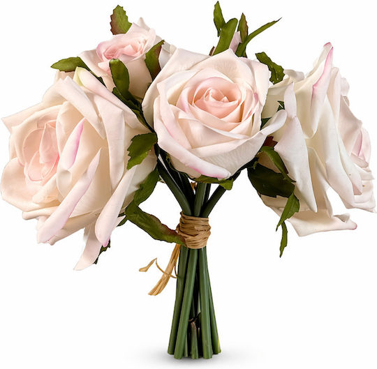 Koart Rosetta Pink Artificial Bouquet Roses Real Touch 21 Cm 6 Pieces Koart Rosetta Pink Artificial Bouquet Roses Real Touch 21 Cm 6 Pieces