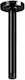 Straight Arm Shower Head A5b0550cn0 Roca Titanium Black Ceiling Mount