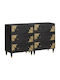 Comoda pentru Dormitor Negru 60x33x75buc