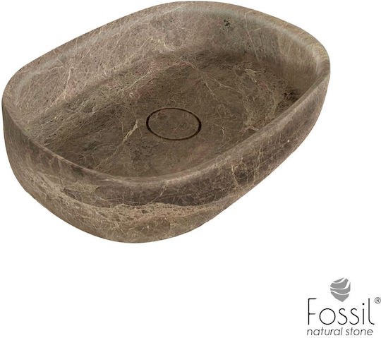 Fossil Επικαθήμενος Νιπτήρας Μαρμάρινος 55x38cm Emperador Dark Fossil Επικαθήμενος Νιπτήρας Μαρμάρινος 55x38cm Emperador Dark