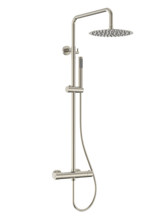 Karag Artemis Duschsäule mit Wannenbatterie Satin