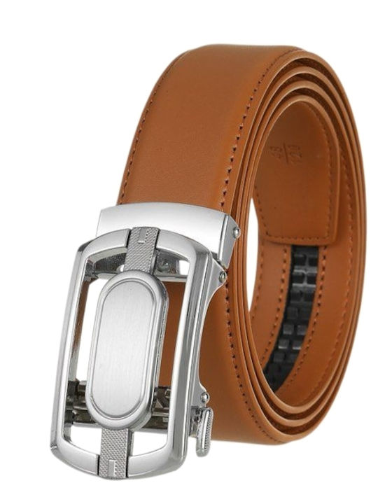 Men's Belt Leather Tabac Brown