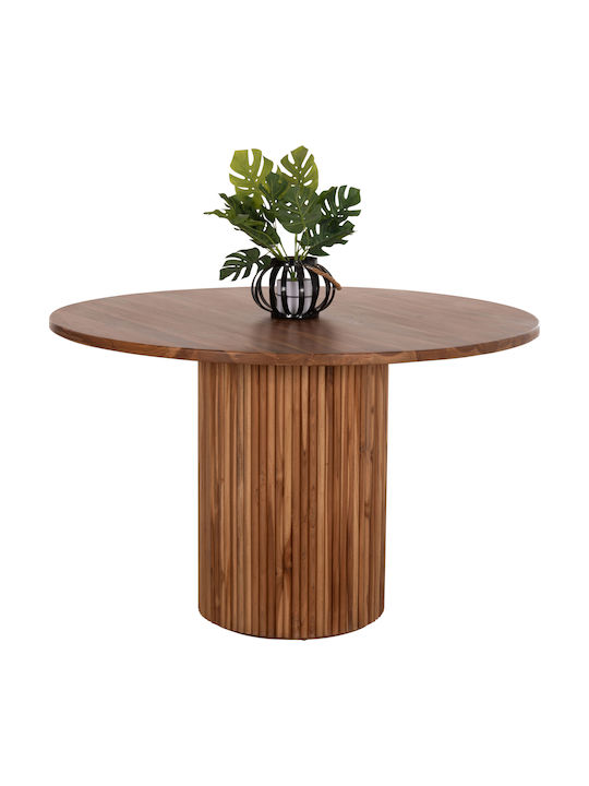 Rund Tisch Speisesaal Holz Teak 130x130x79cm
