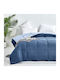 Mattex Bettdecke Großes Doppelbett mit Microfiber-Füllung 220x240cm Dark Blue-blue 450 GSMGsm 11 togs Togs