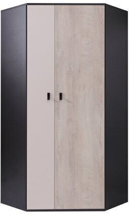 Camteso 100 Τρίφυλλη Ντουλάπα Γωνιακή 90x90x190cm Μαύρο, Μπεζ, Δρυς Camteso 100 Τρίφυλλη Ντουλάπα Γωνιακή 90x90x190cm Μαύρο, Μπεζ, Δρυς