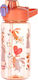 Edman Kinderflasche Kunststoff mit Strohhalm Auslaufsicher Orange 600ml