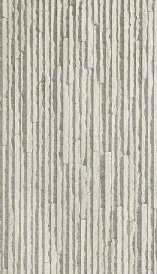 3D Πάνελ Τοίχου με Κόλλα Beige White Γκρι 60x120εκ.